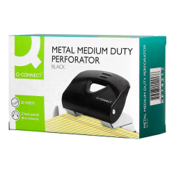 Taladrador q-connect kf14217 negro abertura 2 mm capacidad 20 hojas