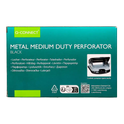 Taladrador q-connect kf14217 negro abertura 2 mm capacidad 20 hojas