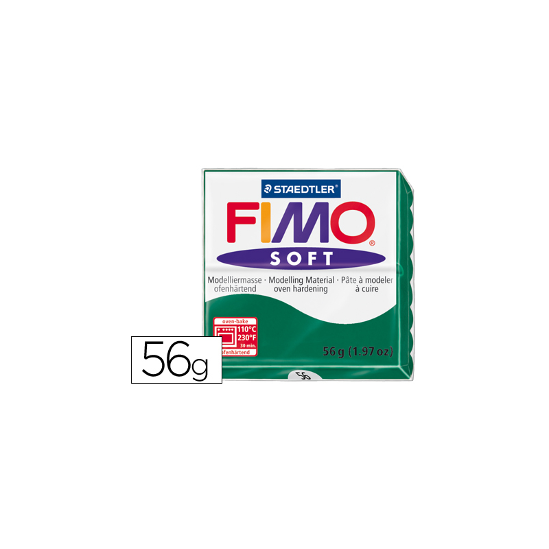 Pasta staedtler fimo soft 57 gr color verde esmeralda