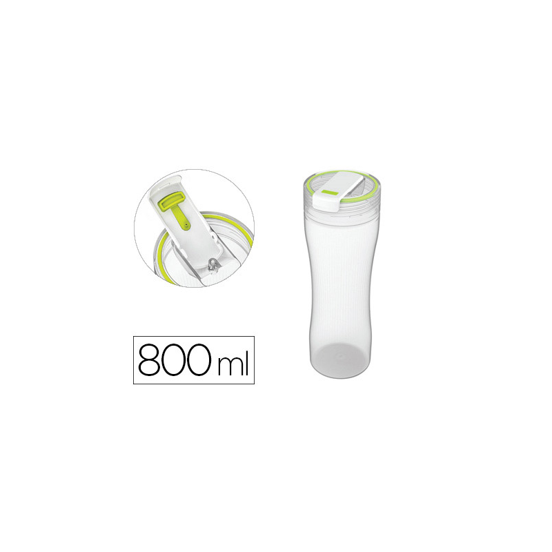 Vaso bebidas offisys capacidad 0,8 l doble apertura limpieza facil 100% hermetico 81x240 mm