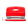Taladrador q-connect kf14219 rojo abertura 2 mm capacidad 20 hojas