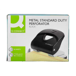 Taladrador q-connect kf14220 negro abertura 2,7 mm capacidad 30 hojas