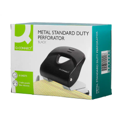 Taladrador q-connect kf14220 negro abertura 2,7 mm capacidad 30 hojas