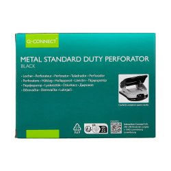 Taladrador q-connect kf14220 negro abertura 2,7 mm capacidad 30 hojas