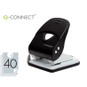 Taladrador q-connect kf14221 2 taladros color negro abertura 3,5 mm capacidad 40 hojas