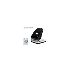 Taladrador q-connect kf14221 2 taladros color negro abertura 3,5 mm capacidad 40 hojas
