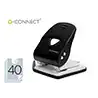 Taladrador q-connect kf14221 2 taladros color negro abertura 3,5 mm capacidad 40 hojas