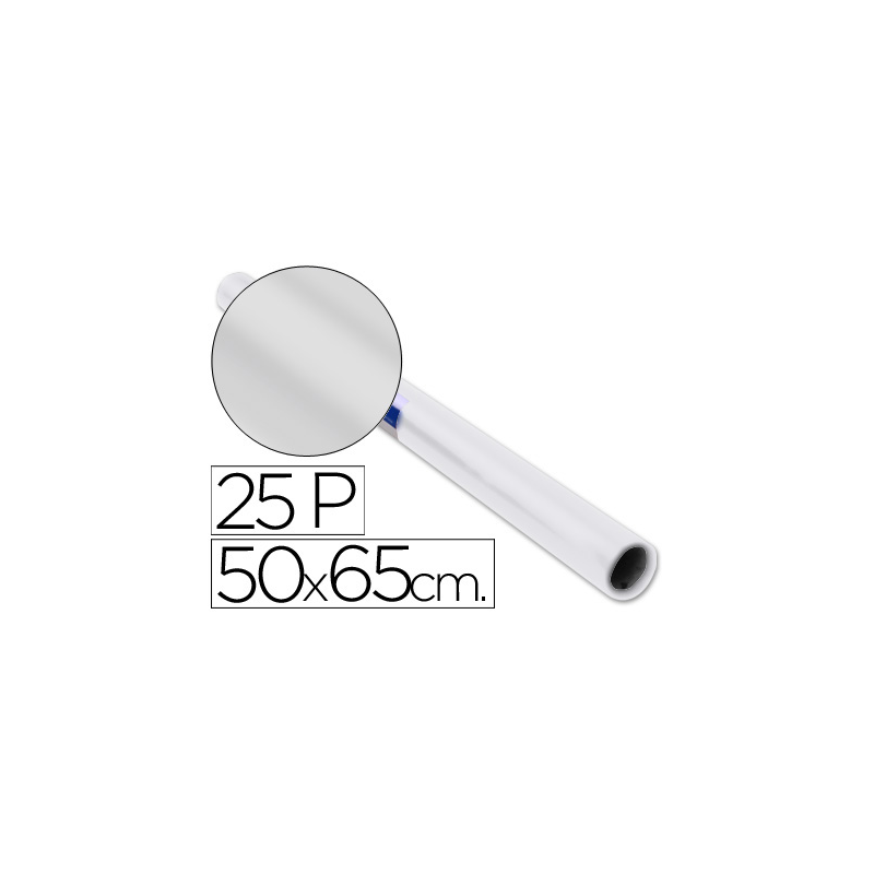Papel charol blanco rollo 25 hojas de 50x65 cm