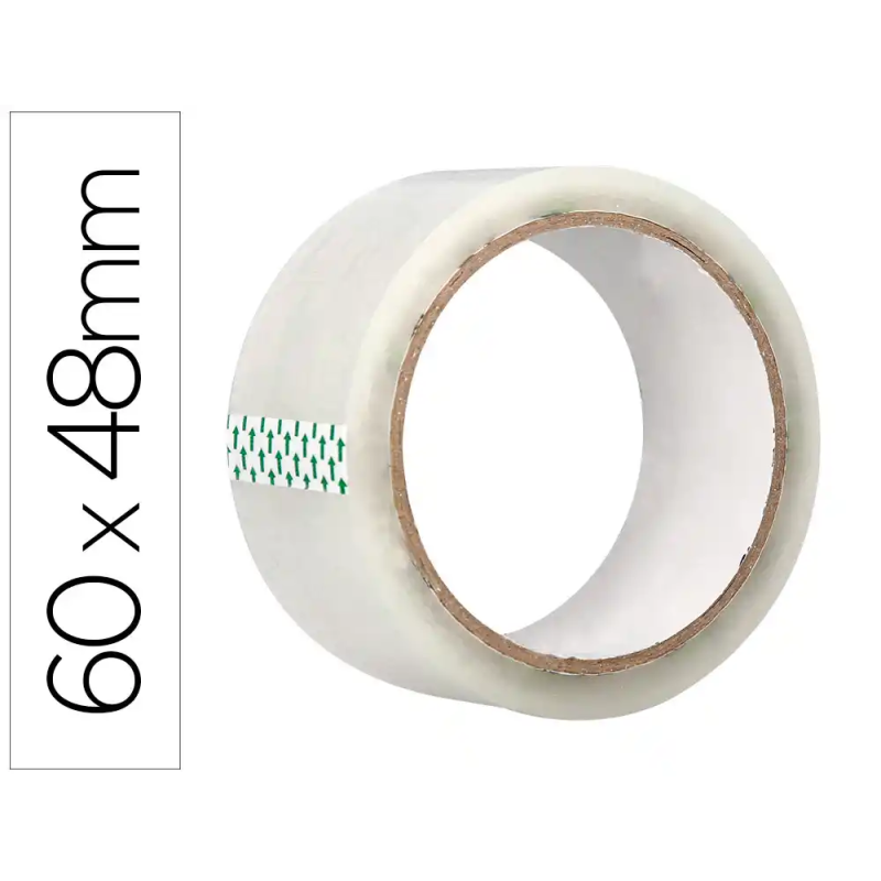 Cinta adhesiva greening polipropileno transparente 60 mt x 48 mm para embalaje