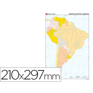 Mapa mudo color din a4...