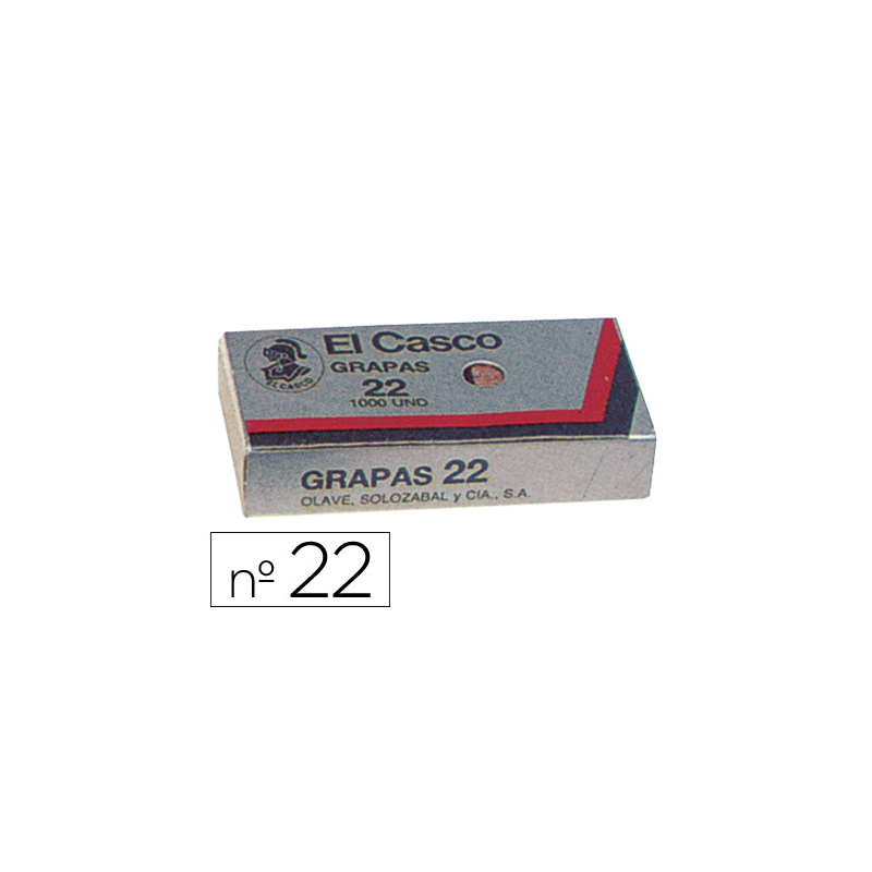 Grapas el casco nº22 caja de 1000 unidades