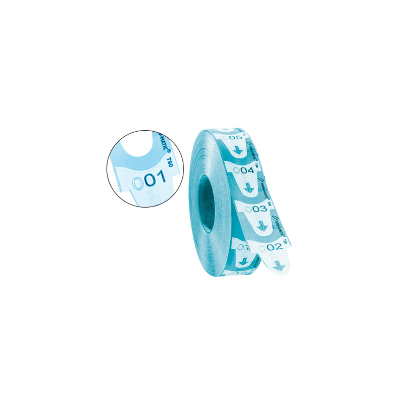 Tickets turnomatic 31x67 mm color azul rollo 4000 tickets