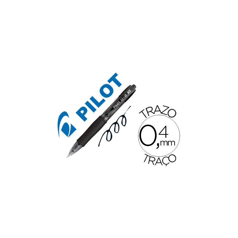 Boligrafo pilot g-2 pixie negro tinta gel retractil sujecion de caucho