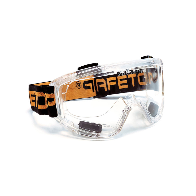 Gafas de proteccion safetop panavista panoramica pvc visor transparente con banda elastica