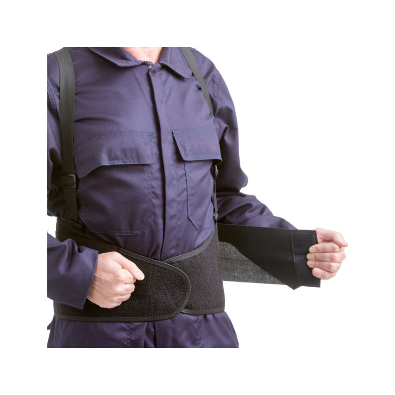 Faja lumbar safetop elastica con velcro y tirantes l