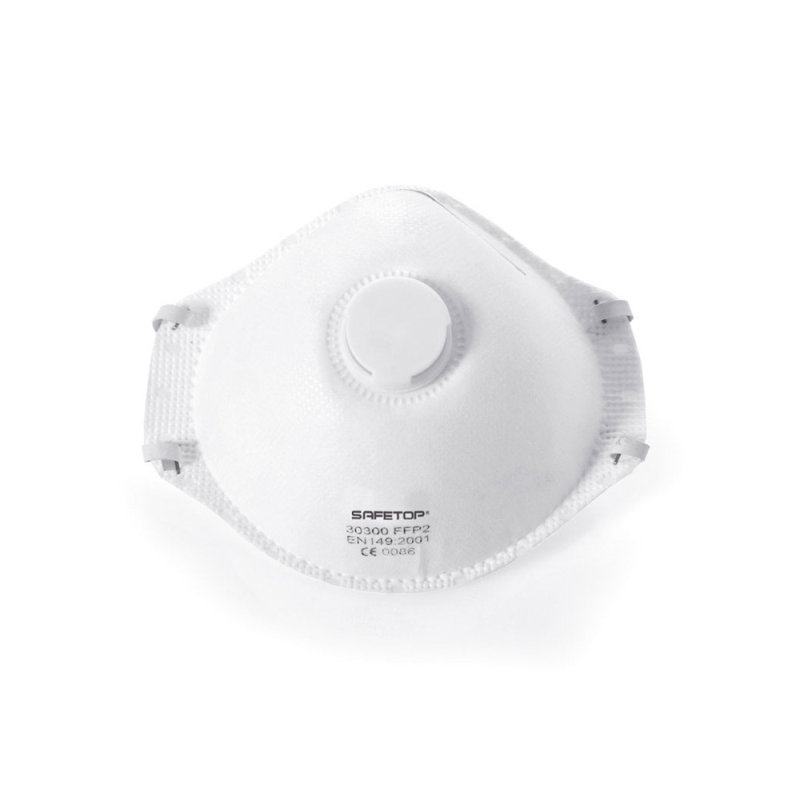 Mascarilla facial safetop ffp2 nr d preformada con valvula