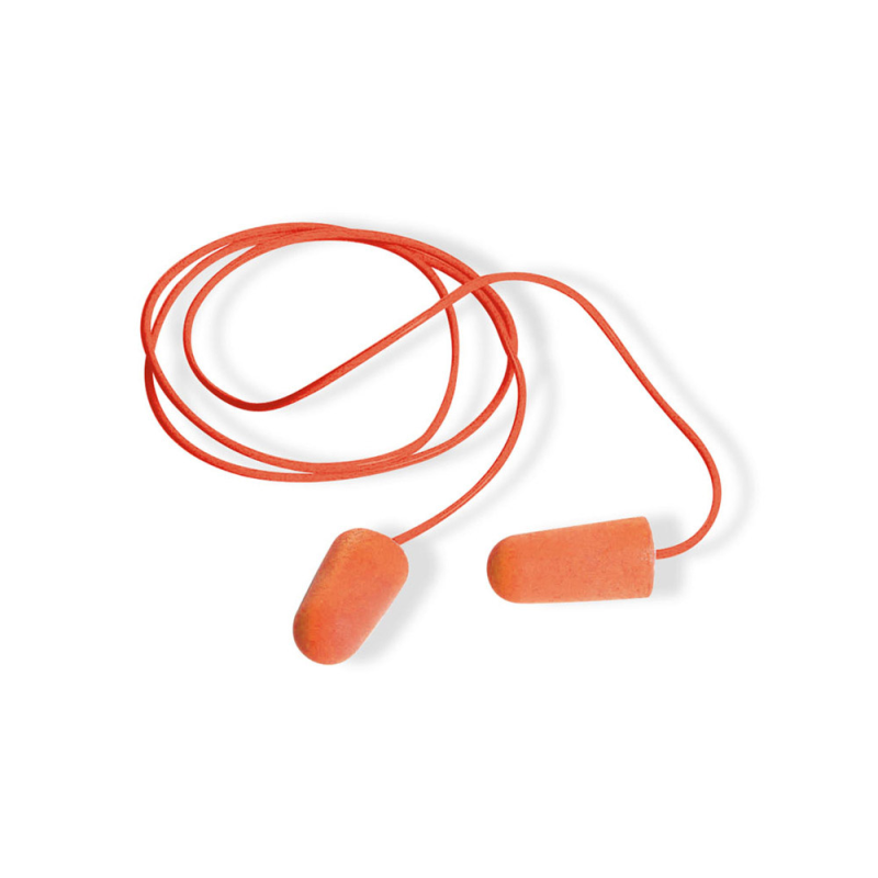 Tapon auditivo safetop pinkie corded pu foam con cordon snr 37 db caja de 200 pares