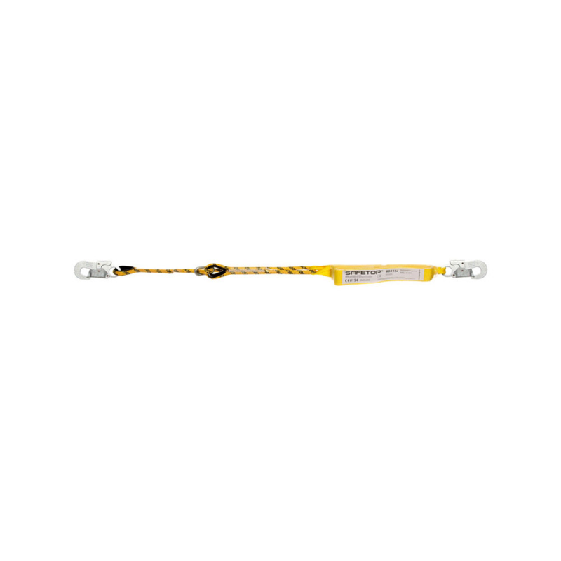 Cuerda safetop regulable con absorbedor y mosquetones 1,98 m