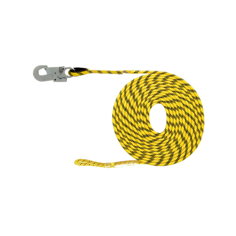 Linea de vida safetop horizontal poliester 10,5 mm con mosqueton 5 m
