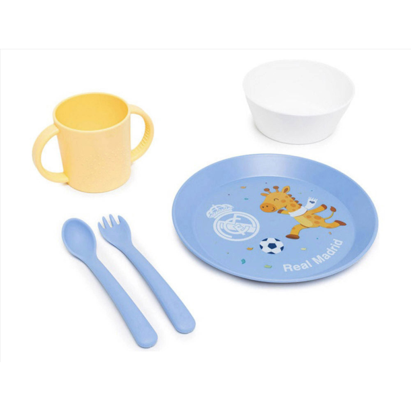 Vajilla infantil miniland real madrid kiddie meal set de 5 piezas