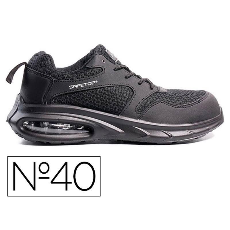 Zapatos de seguridad safetop duttio microfibra transpirable suela pu bidendidad s1pl sr fo talla