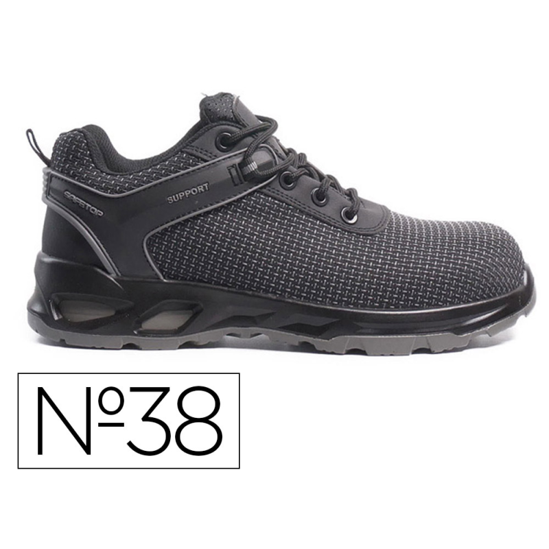 Zapatos de seguridad safetop amantio tejido putek suela pu bidensidad s3 talla 38 color gris