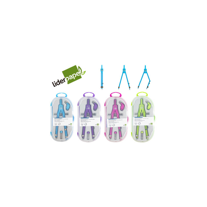 Compas liderpapel micrometrico con adaptador color