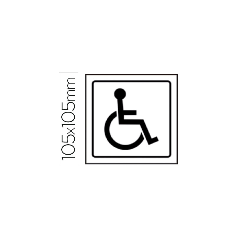 Pictograma syssa señal de discapacitados en pvc 105x105 mm