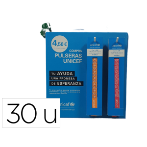 Pulsera de tela unicef...