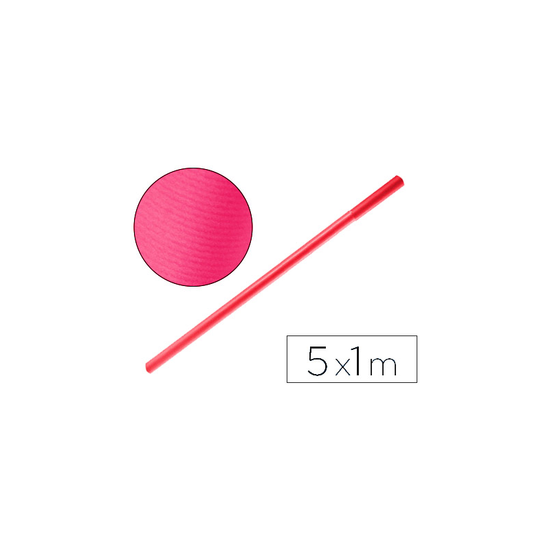 Papel kraft liderpapel fucsia rollo 5x1 mt