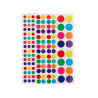 Gomets liderpapel autoadhesivo circulos colores y tamaños surtidos bolsa de 10 hojas 1200 unidades