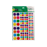 Gomets liderpapel autoadhesivo figuras de colores y tamaños surtidos bolsa de 10 hojas 1188 unidades