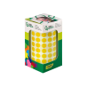 Gomets liderpapel autoadhesivo circulos 10,5 mm amarillo rollo de 6000 unidades en caja de carton