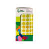 Gomets liderpapel autoadhesivo circulos 10,5 mm amarillo rollo de 6000 unidades en caja de carton