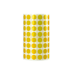 Gomets liderpapel autoadhesivo circulos 10,5 mm amarillo rollo de 6000 unidades en caja de carton