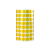 Gomets liderpapel autoadhesivo circulos 10,5 mm amarillo rollo de 6000 unidades en caja de carton