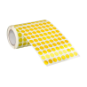 Gomets liderpapel autoadhesivo circulos 10,5 mm amarillo rollo de 6000 unidades en caja de carton