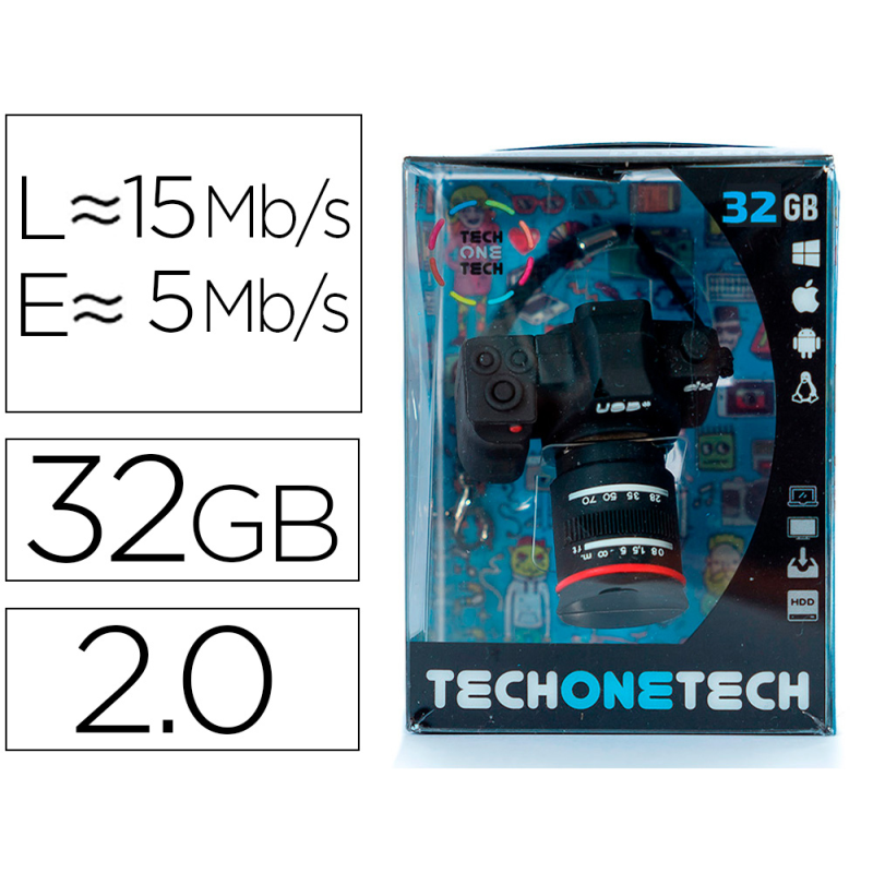 Memoria usb tech on tech camara fotos dx 32 gb