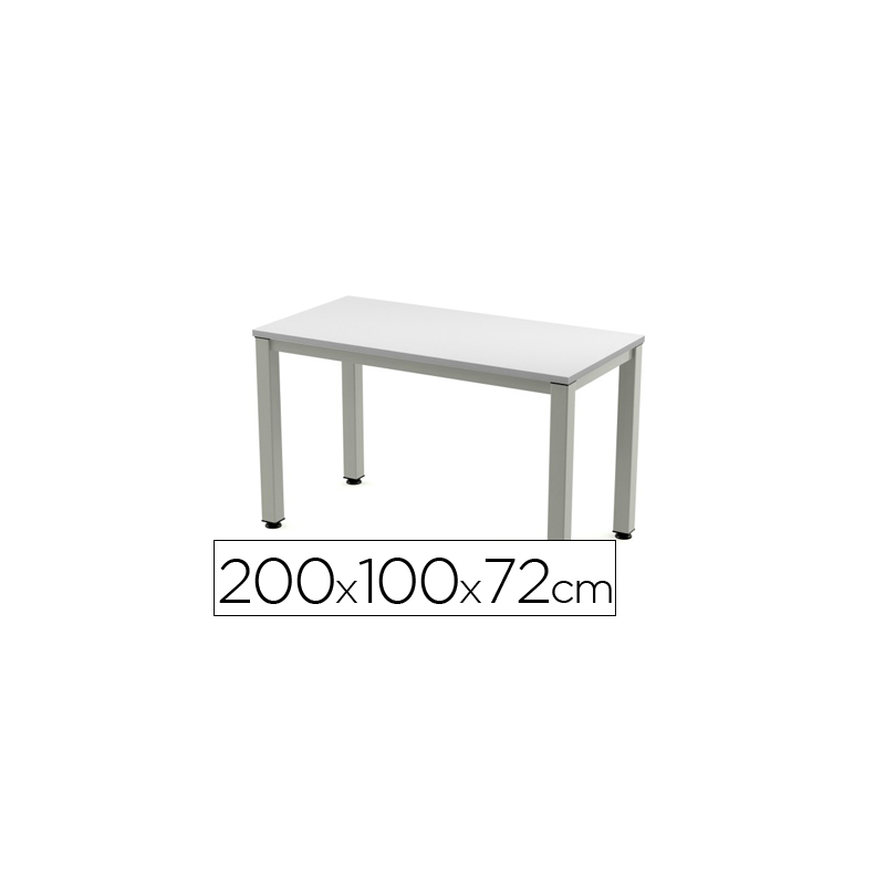 Mesa de oficina rocada executive 2005ad02 gris/gris 200x100 cm