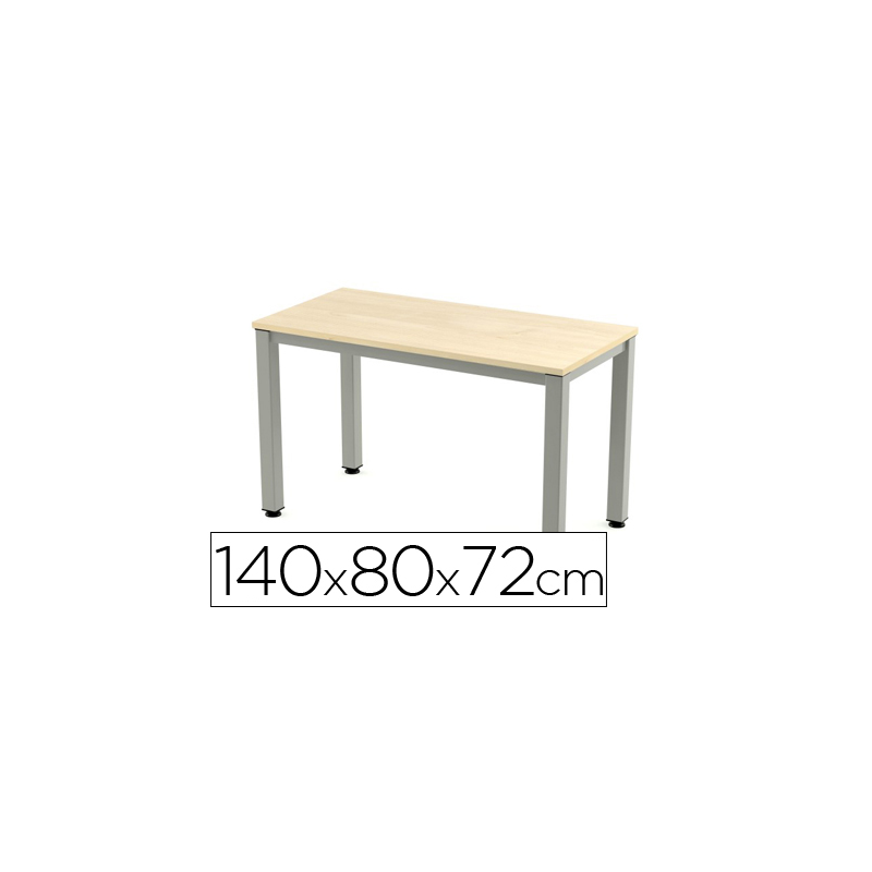 Mesa de oficina rocada executive 2001ad01 gris/haya 140x80 cm