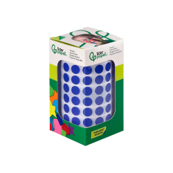 Gomets liderpapel autoadhesivo circulos 10,5 mm azul rollo de 6000 unidades en caja de carton