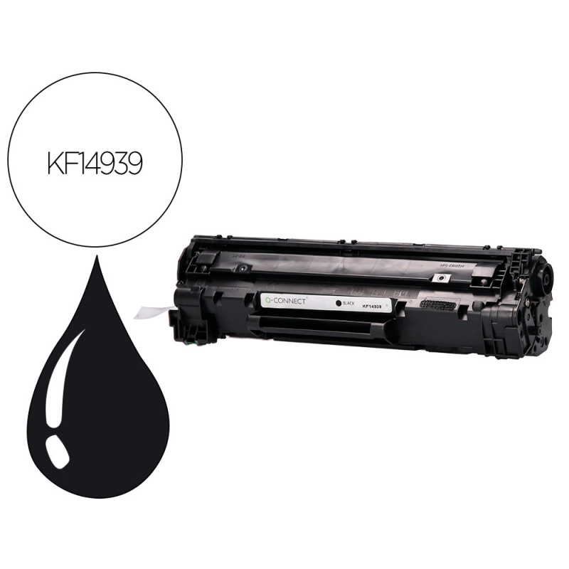 Toner q-connect compatible hp ce285a para laserjet p1102/p1102w/m1212nf mfp/m1217nfw mfp/m1132mfp -1.600pag- negro