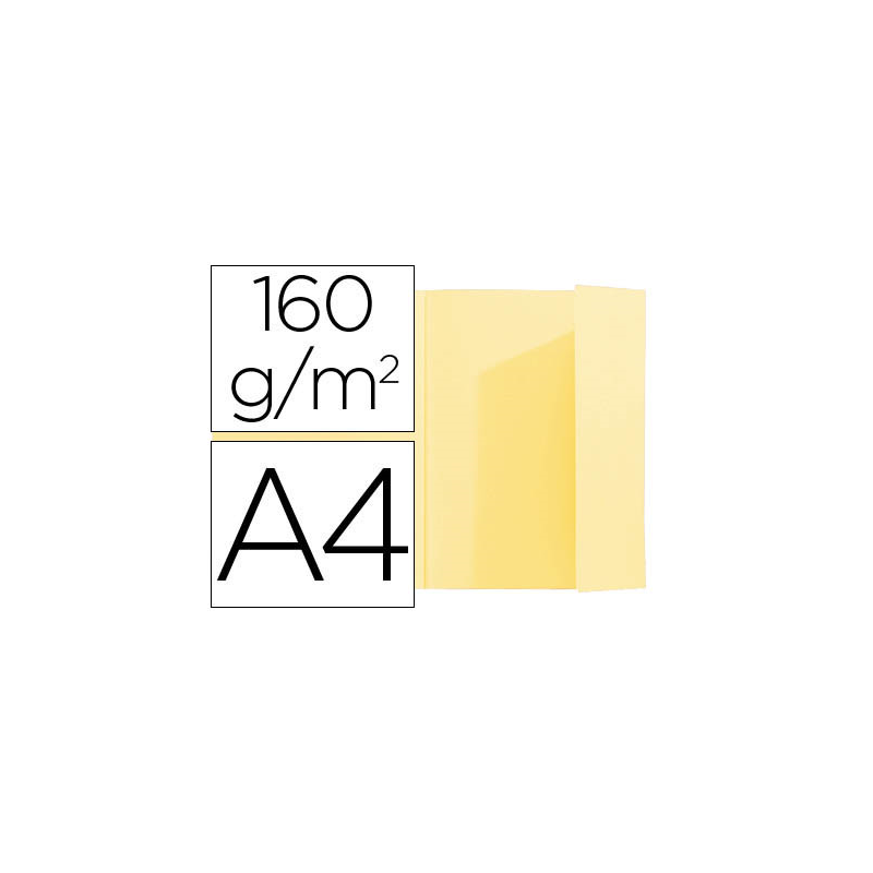 Subcarpeta exacompta din a4 amarillo 160g/m2 con solapa interior