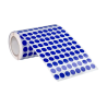 Gomets liderpapel autoadhesivo circulos 10,5 mm azul rollo de 6000 unidades en caja de carton