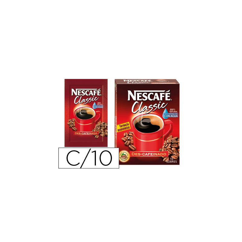 Cafe nescafe natural monodosis caja de 10 sobres
