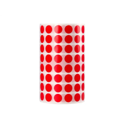 Gomets liderpapel autoadhesivo circulos 10,5 mm rojo rollo de 6000 unidades en caja de carton