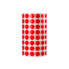 Gomets liderpapel autoadhesivo circulos 10,5 mm rojo rollo de 6000 unidades en caja de carton