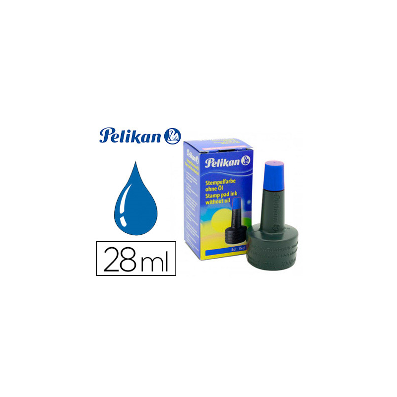 Tinta tampon pelikan azul bote 28 ml