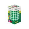 Gomets liderpapel autoadhesivo circulos 10,5 mm verde rollo de 6000 unidades en caja de carton
