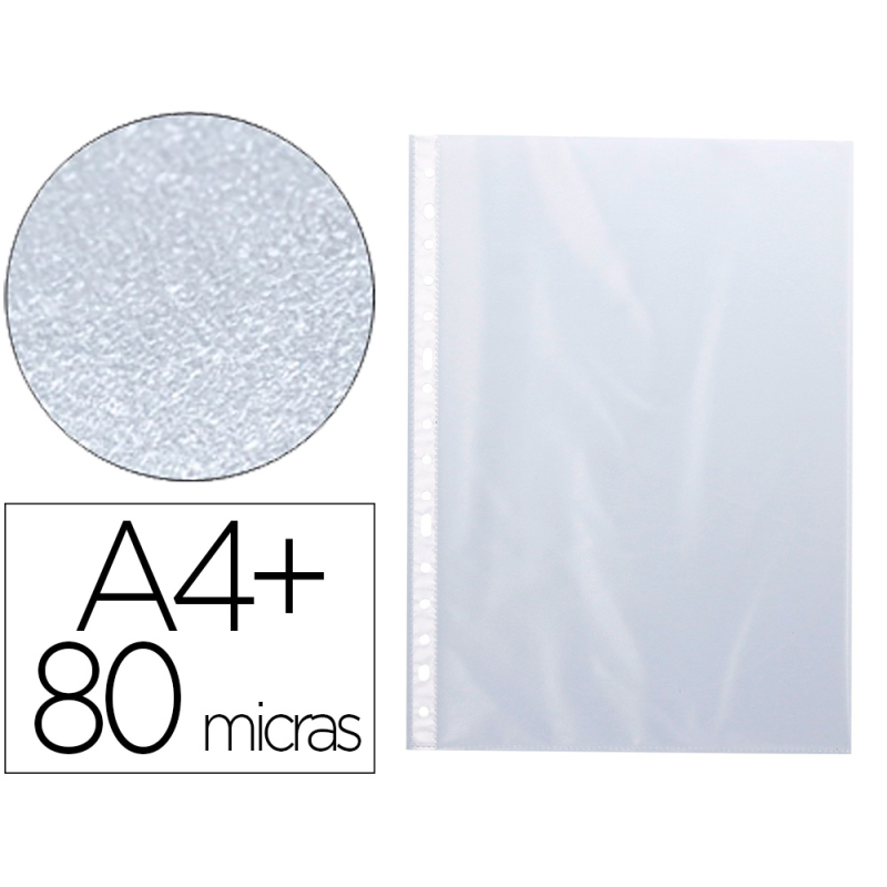 Funda multitaladro q-connect folio 80mc piel de naranja bolsa de 10 unidades